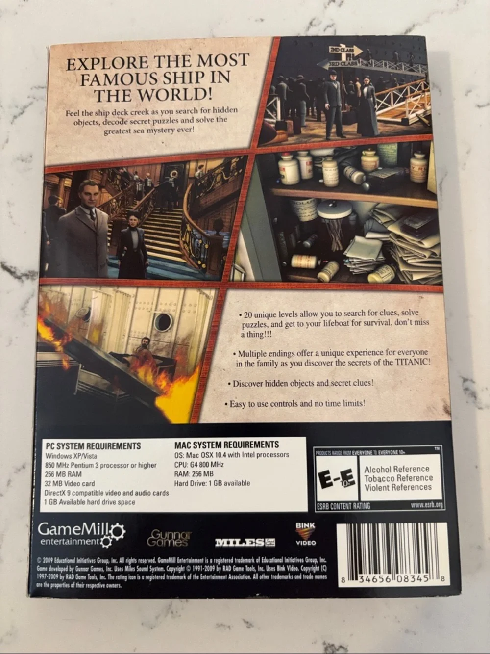 Hidden Mysteries: Titanic PC Game + Ravenhearst Disc -